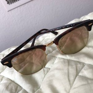 Ray Ban Reflective Clubmaster Sunglasses